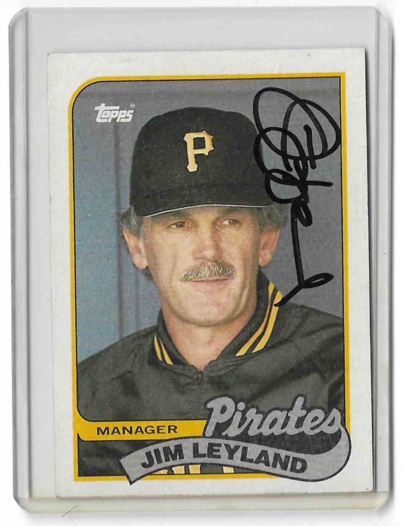 1989 Topps In Person Auto 284 Jim Leyland